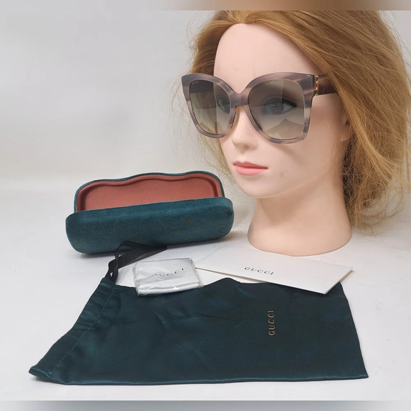 Gucci Accessories - NWT Gucci Women's Sunglasses Marble Gray Square Full Rim GG0459S 005 54-19-145